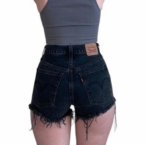 Levi's Black Jean Shorts